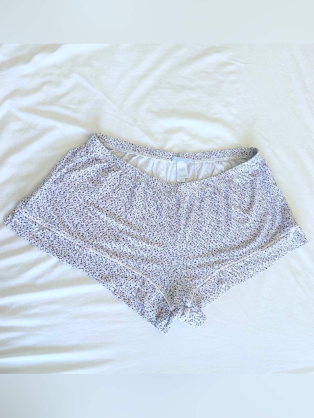 Eberjey Microdot Sleep Short – White/Polka Dot – M
